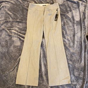 NWT Express Editor Wide Waistband grey pants sz8R